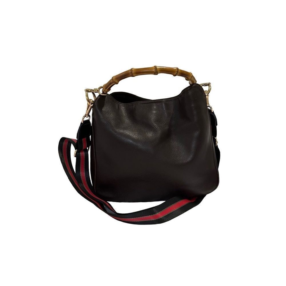 Gucci leather bag with bamboo handles - Picture 6 of 14